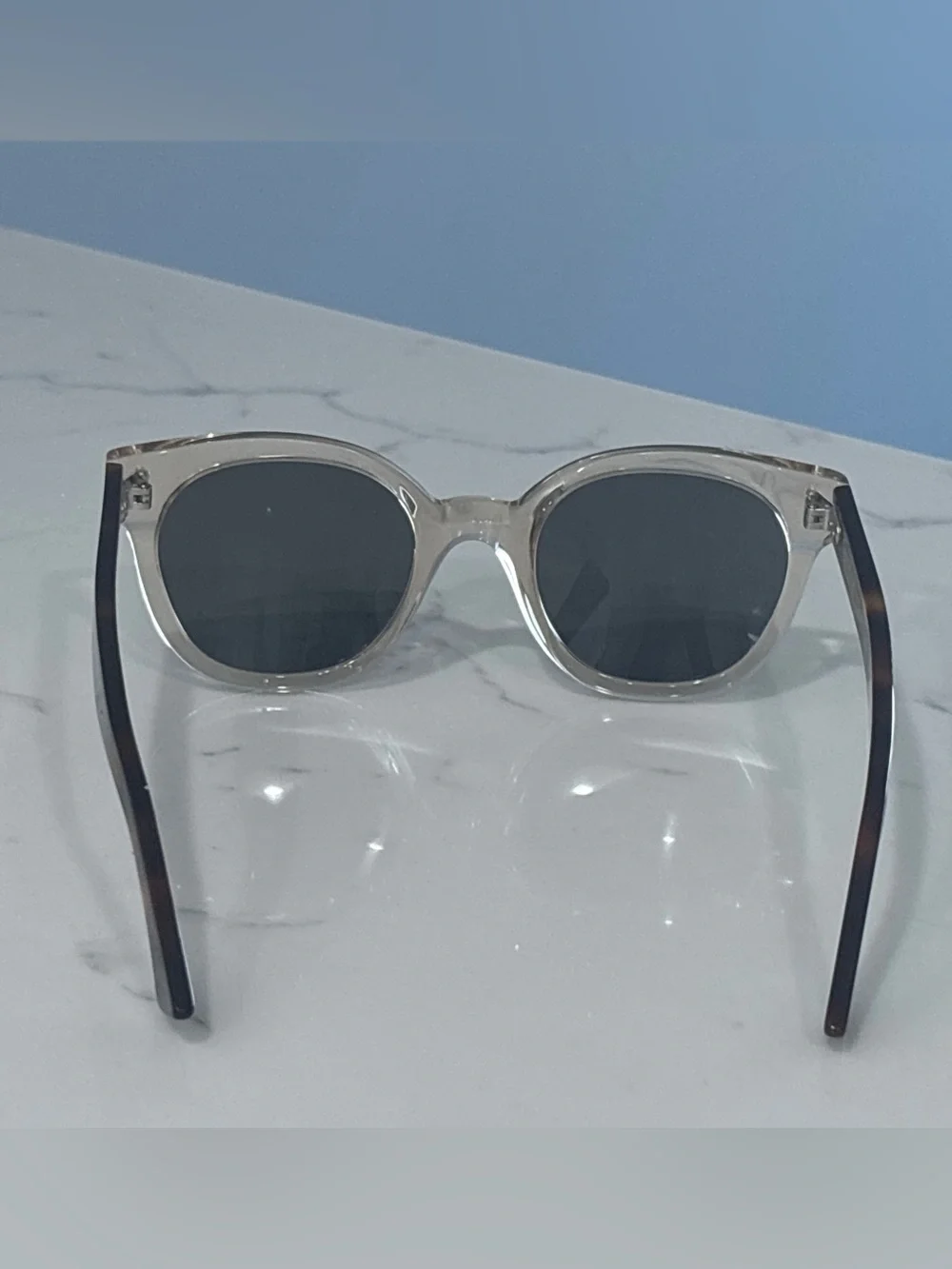 Cutler and Gross Sunglasses 1298 Soft Cat Eye Crystal Peach  display picture 1